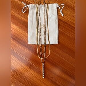 Kendra Scott Multi Strand Jack Necklace in Vintage Gold